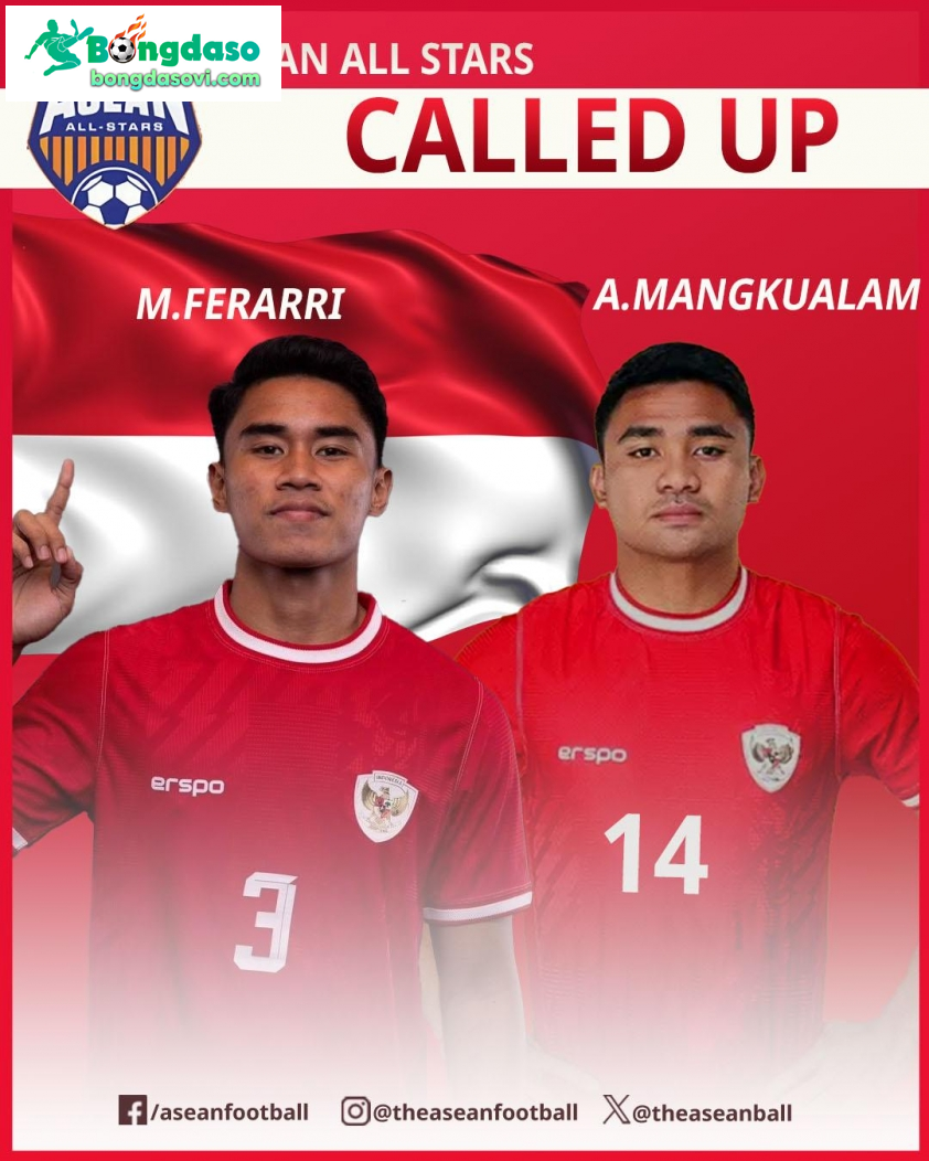 Asnawi Mangkualam và Muhammad Ferarri được gọi lên đội Asean Al-Stars (Ảnh: Asean Football) Asnawi Mangkualam và Muhammad Ferarri được gọi lên đội Asean Al-Stars (Ảnh: Asean Football)